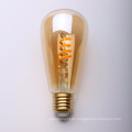 Clear Amber Glass Dimmable 4w soft LED Filament Bulb ST64